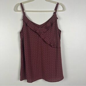 CAbi #4186 Fresco Cami Ruffle Patterned Size Medium